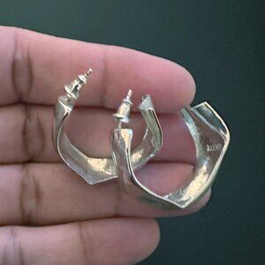 Odette NYC brand Wavy Hoop Earrings - Medium